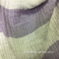 100% de doble gasa de algodón de algodón textil de rayas teñidas